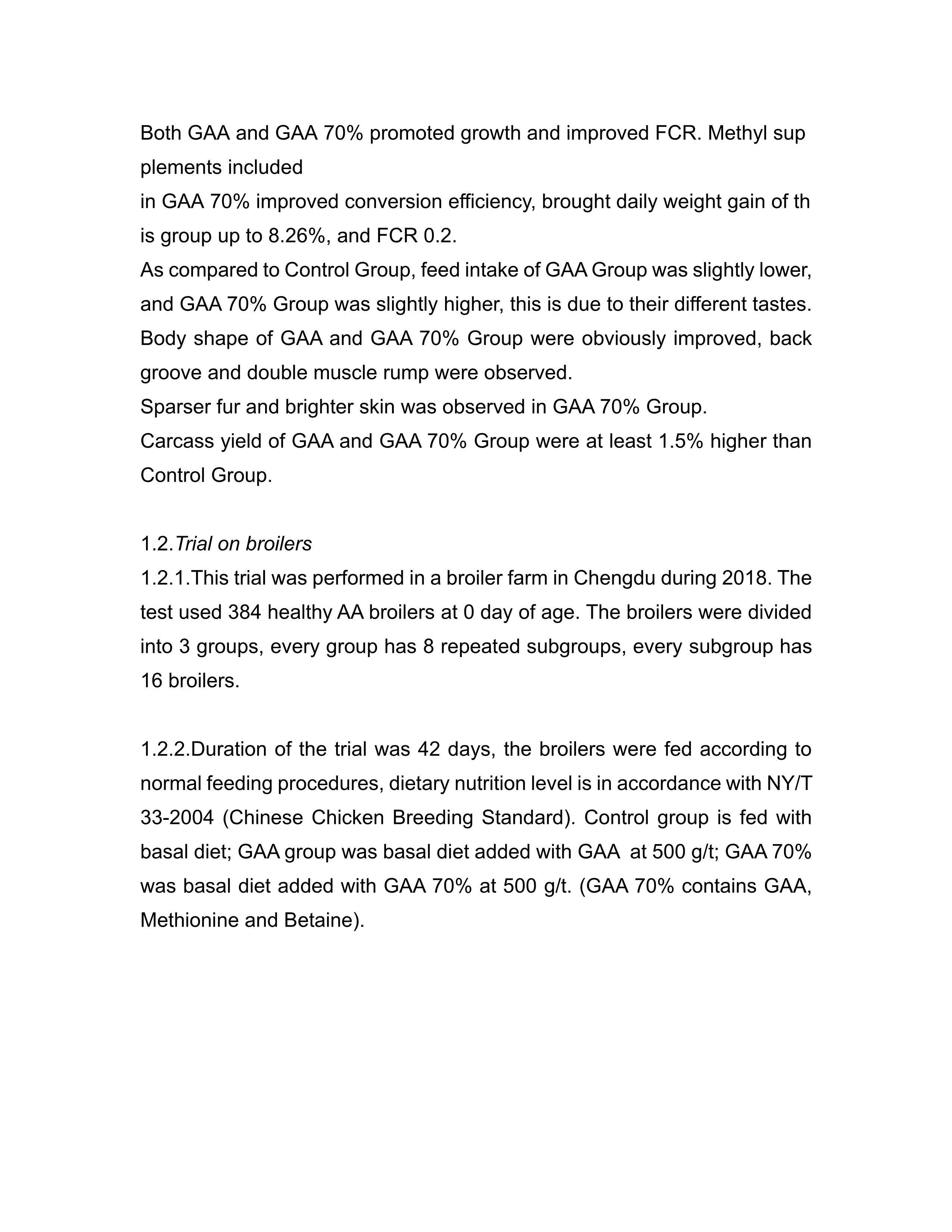 Guanidinoacetic acid + DL Methionine